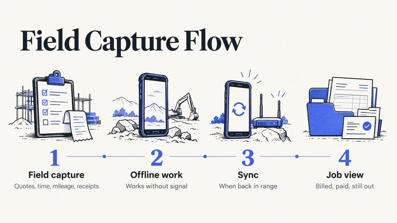 Our perspective: bookkeeping starts in the truck — overview diagram