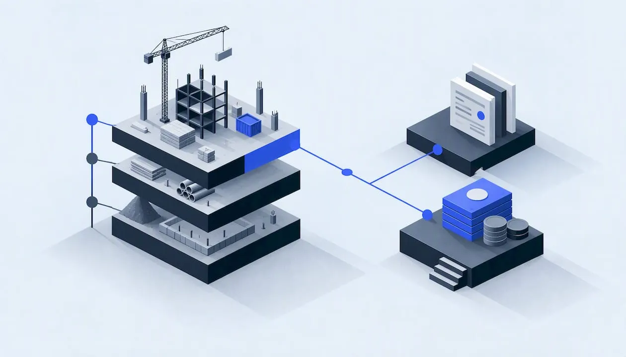 Geometric illustration of construction bookkeeping