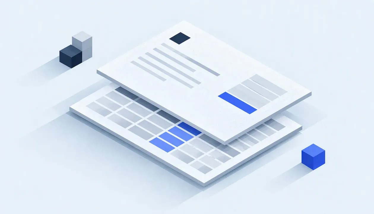 Layered geometric planes representing progress billing